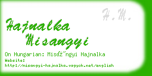 hajnalka misangyi business card